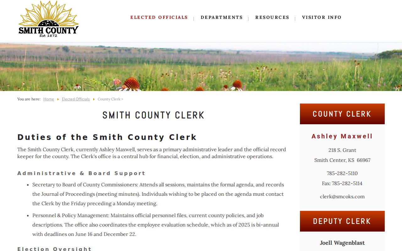 Smith County court records custodian distinction