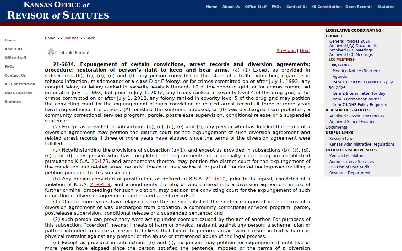 Smith County criminal docket conviction expungement law
