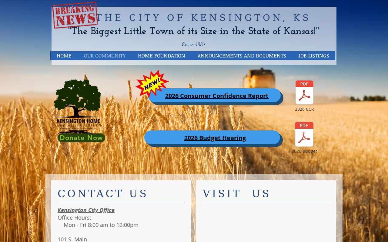 Kensington court records city clerk contact page