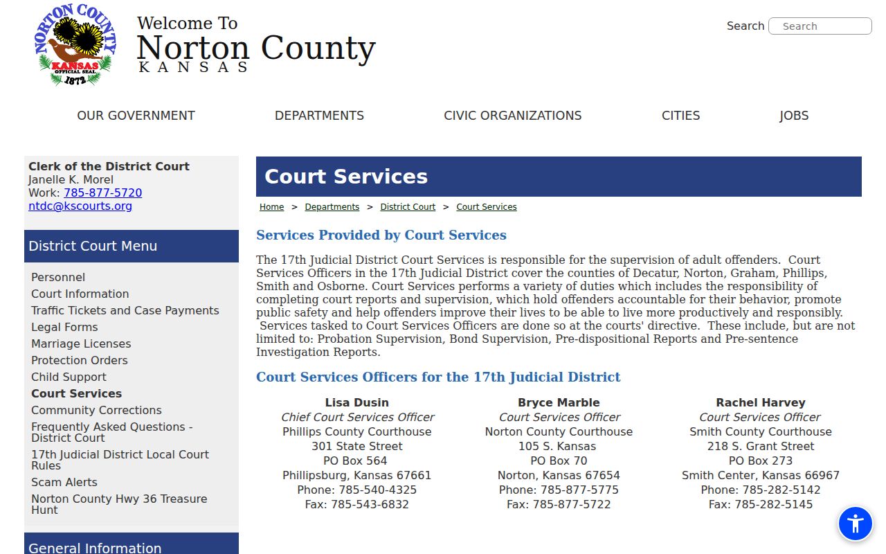 Smith County court docket Court Services listing